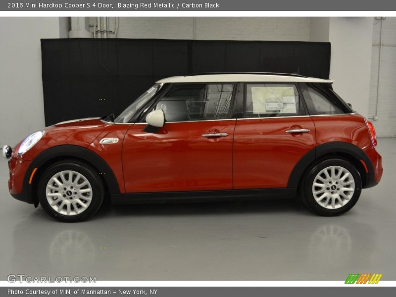Blazing Red Metallic / Carbon Black 2016 Mini Hardtop Cooper S 4 Door