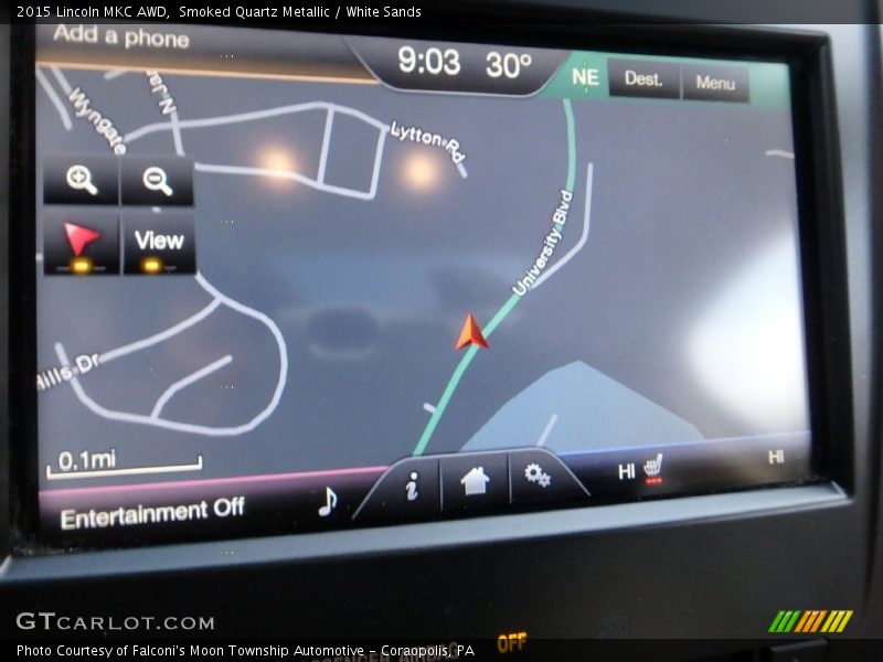 Smoked Quartz Metallic / White Sands 2015 Lincoln MKC AWD