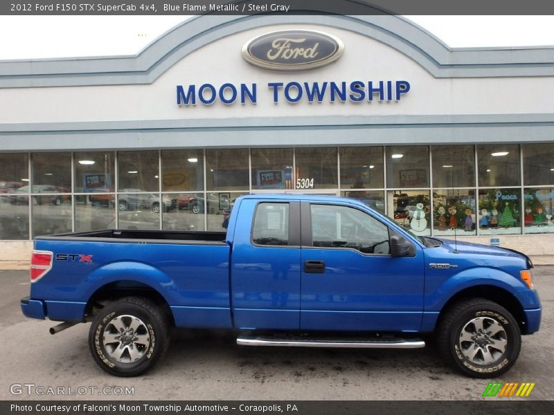 Blue Flame Metallic / Steel Gray 2012 Ford F150 STX SuperCab 4x4