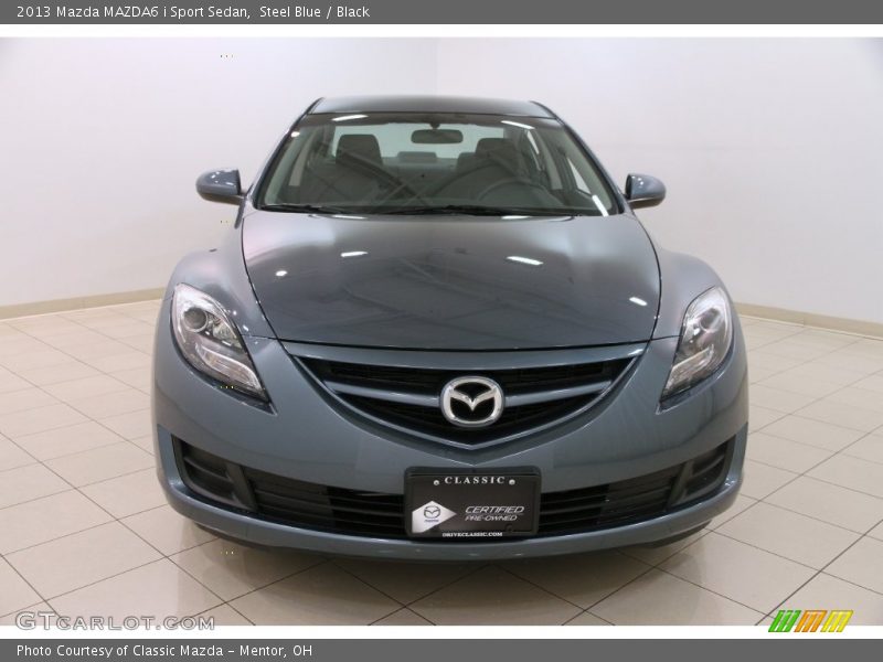 Steel Blue / Black 2013 Mazda MAZDA6 i Sport Sedan