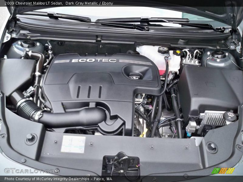 Dark Gray Metallic / Ebony 2009 Chevrolet Malibu LT Sedan