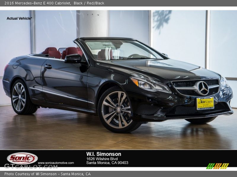 Black / Red/Black 2016 Mercedes-Benz E 400 Cabriolet