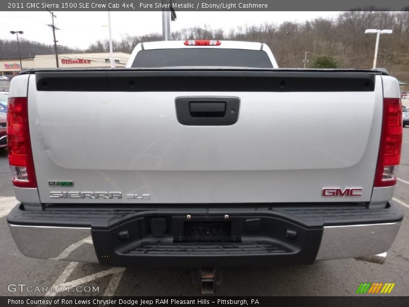 Pure Silver Metallic / Ebony/Light Cashmere 2011 GMC Sierra 1500 SLE Crew Cab 4x4