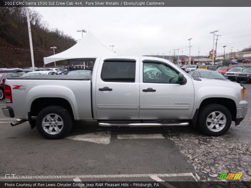 Pure Silver Metallic / Ebony/Light Cashmere 2011 GMC Sierra 1500 SLE Crew Cab 4x4