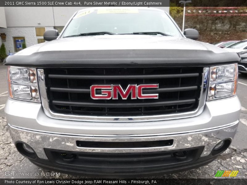 Pure Silver Metallic / Ebony/Light Cashmere 2011 GMC Sierra 1500 SLE Crew Cab 4x4