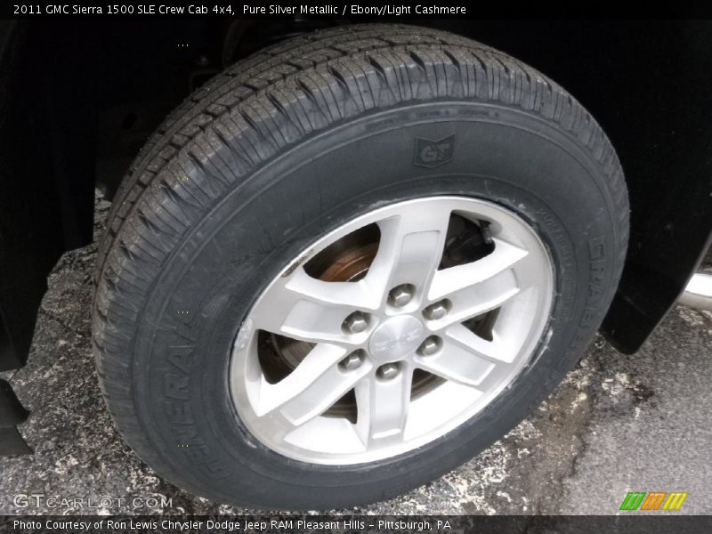 Pure Silver Metallic / Ebony/Light Cashmere 2011 GMC Sierra 1500 SLE Crew Cab 4x4