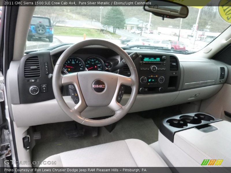 Pure Silver Metallic / Ebony/Light Cashmere 2011 GMC Sierra 1500 SLE Crew Cab 4x4