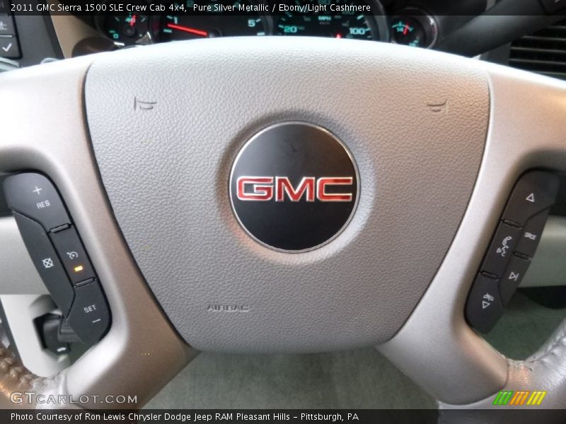 Pure Silver Metallic / Ebony/Light Cashmere 2011 GMC Sierra 1500 SLE Crew Cab 4x4