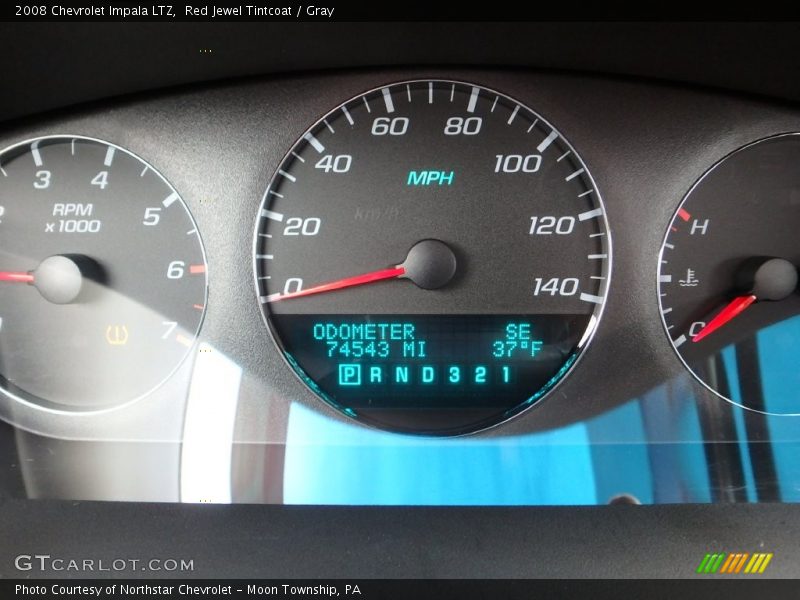 Red Jewel Tintcoat / Gray 2008 Chevrolet Impala LTZ