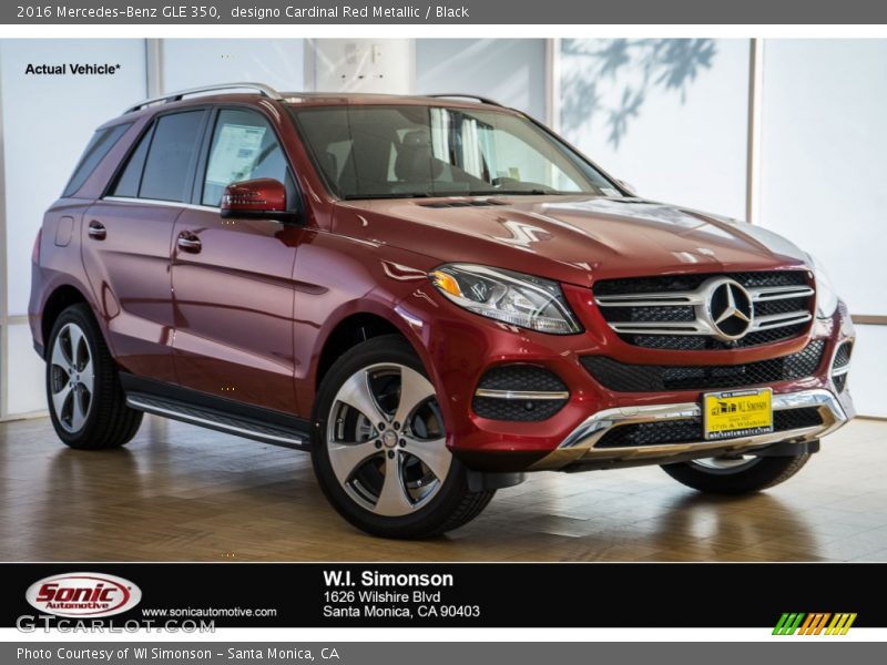 designo Cardinal Red Metallic / Black 2016 Mercedes-Benz GLE 350