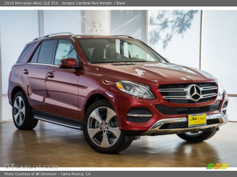 designo Cardinal Red Metallic / Black 2016 Mercedes-Benz GLE 350