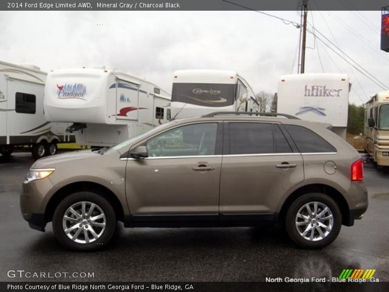 Mineral Gray / Charcoal Black 2014 Ford Edge Limited AWD