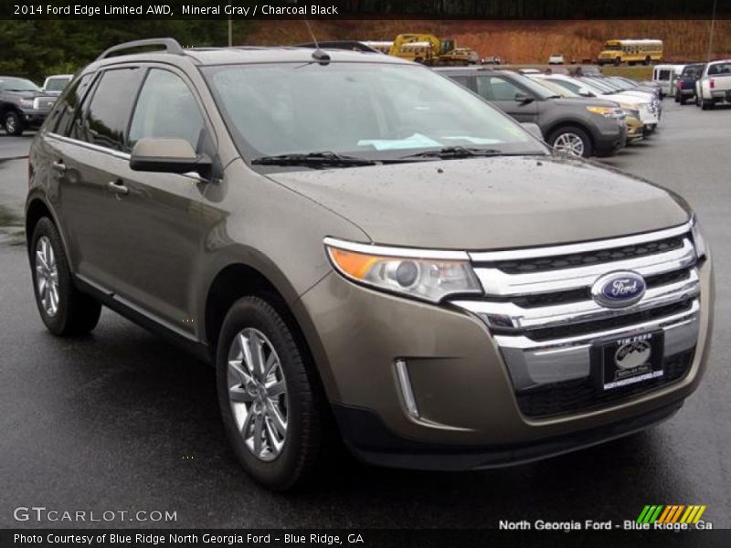 Mineral Gray / Charcoal Black 2014 Ford Edge Limited AWD
