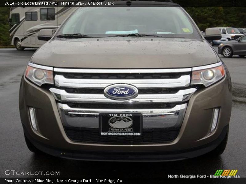 Mineral Gray / Charcoal Black 2014 Ford Edge Limited AWD