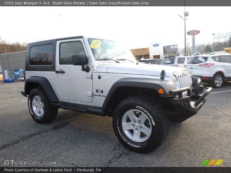 Bright Silver Metallic / Dark Slate Gray/Medium Slate Gray 2009 Jeep Wrangler X 4x4