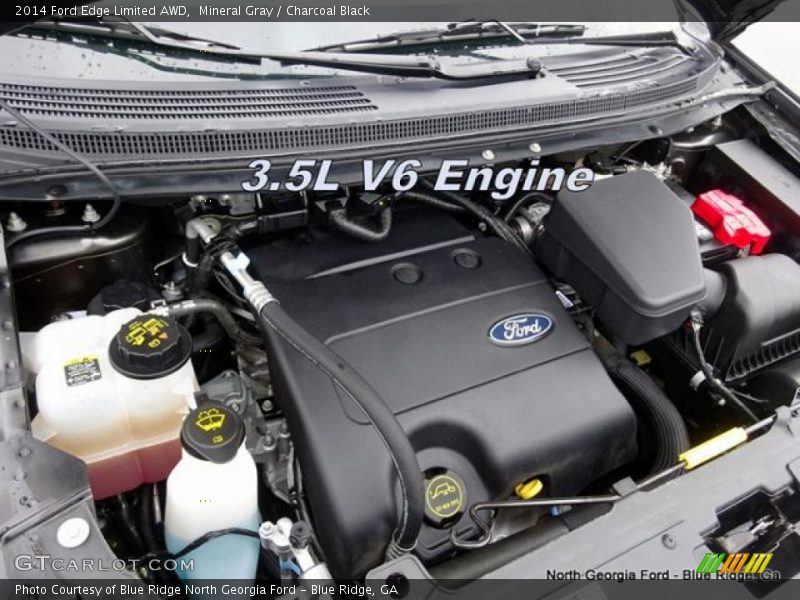 Mineral Gray / Charcoal Black 2014 Ford Edge Limited AWD