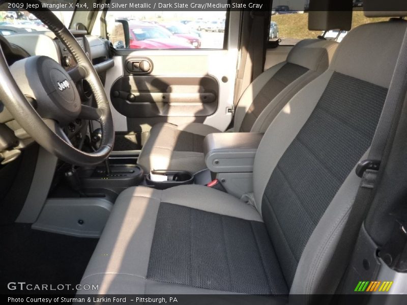 Bright Silver Metallic / Dark Slate Gray/Medium Slate Gray 2009 Jeep Wrangler X 4x4