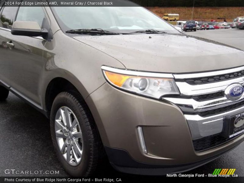 Mineral Gray / Charcoal Black 2014 Ford Edge Limited AWD