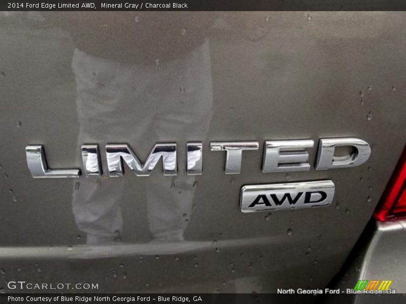 Mineral Gray / Charcoal Black 2014 Ford Edge Limited AWD