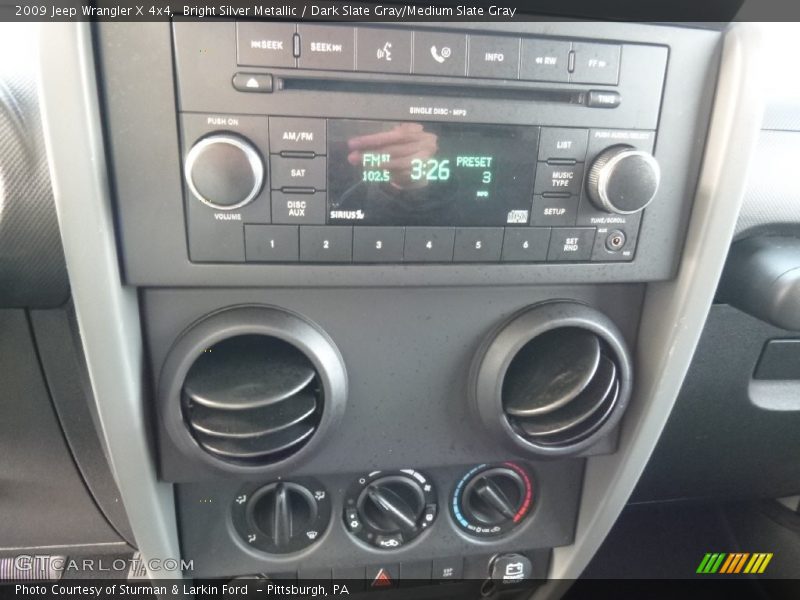 Bright Silver Metallic / Dark Slate Gray/Medium Slate Gray 2009 Jeep Wrangler X 4x4