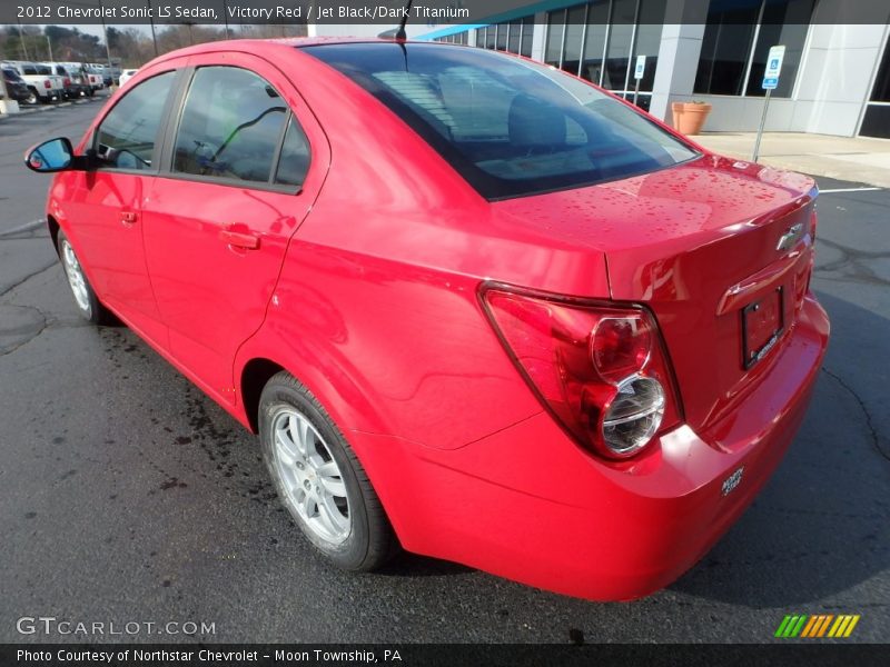 Victory Red / Jet Black/Dark Titanium 2012 Chevrolet Sonic LS Sedan