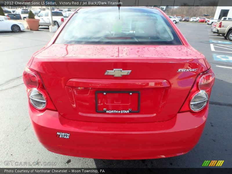 Victory Red / Jet Black/Dark Titanium 2012 Chevrolet Sonic LS Sedan