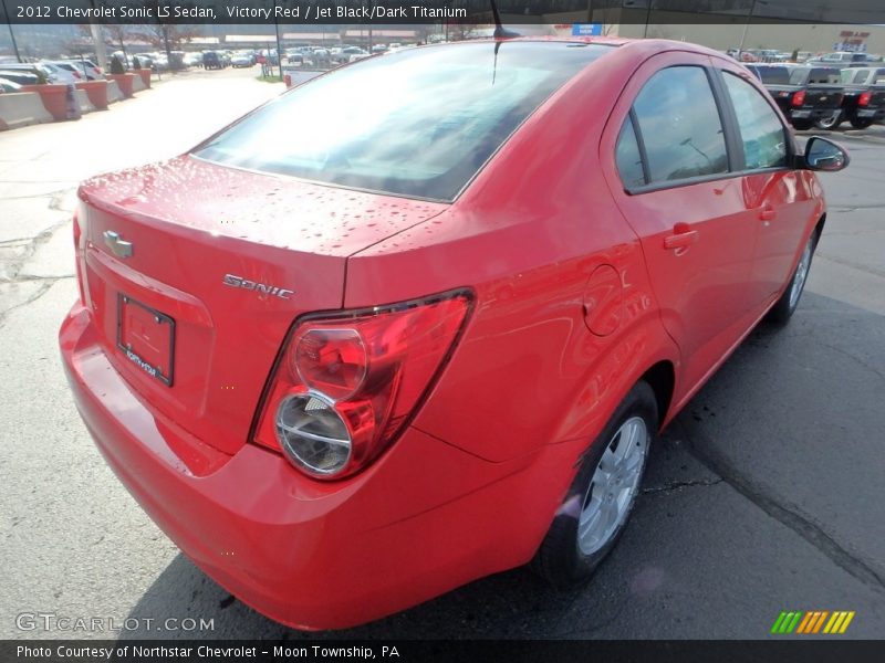 Victory Red / Jet Black/Dark Titanium 2012 Chevrolet Sonic LS Sedan