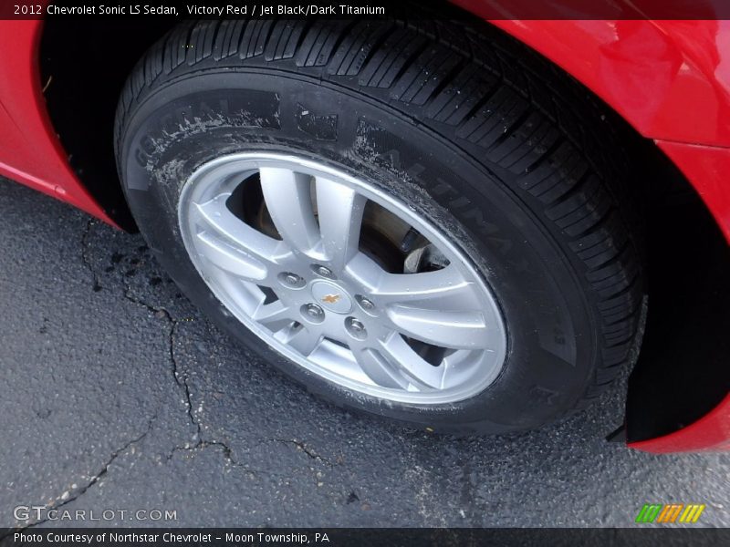 Victory Red / Jet Black/Dark Titanium 2012 Chevrolet Sonic LS Sedan