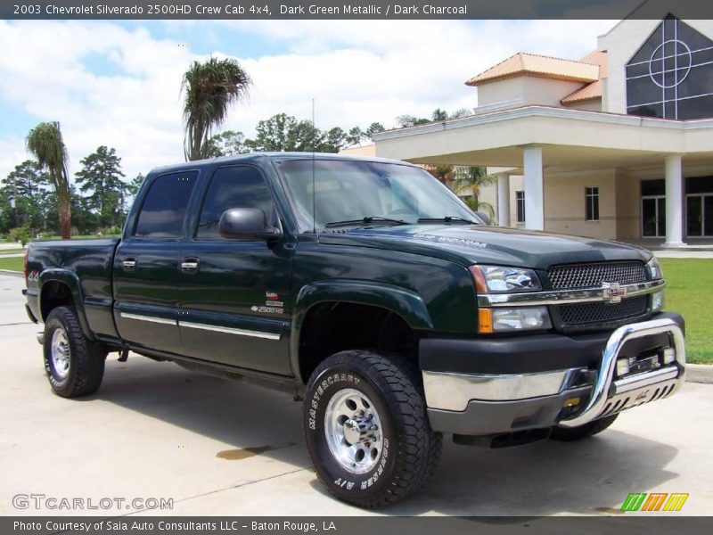 Dark Green Metallic / Dark Charcoal 2003 Chevrolet Silverado 2500HD Crew Cab 4x4