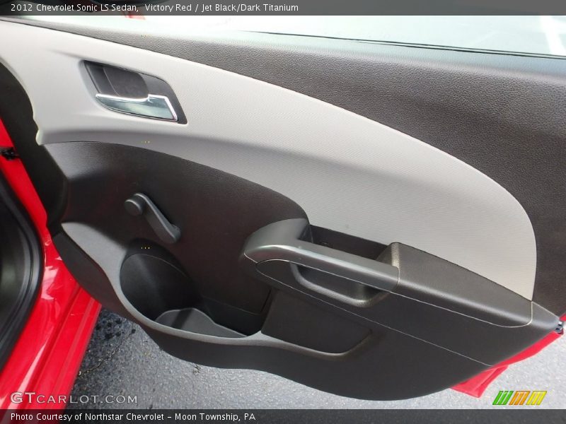 Victory Red / Jet Black/Dark Titanium 2012 Chevrolet Sonic LS Sedan