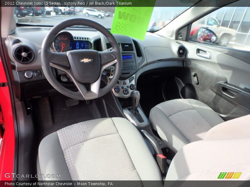 Victory Red / Jet Black/Dark Titanium 2012 Chevrolet Sonic LS Sedan