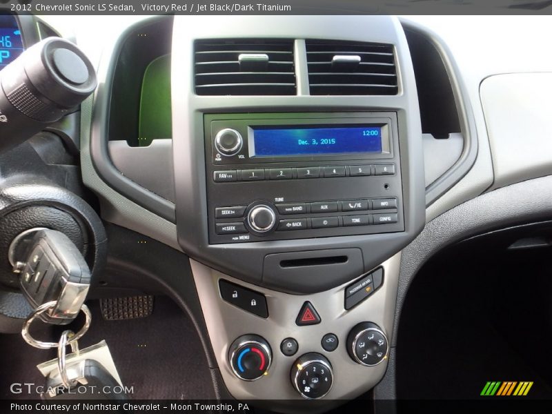 Victory Red / Jet Black/Dark Titanium 2012 Chevrolet Sonic LS Sedan