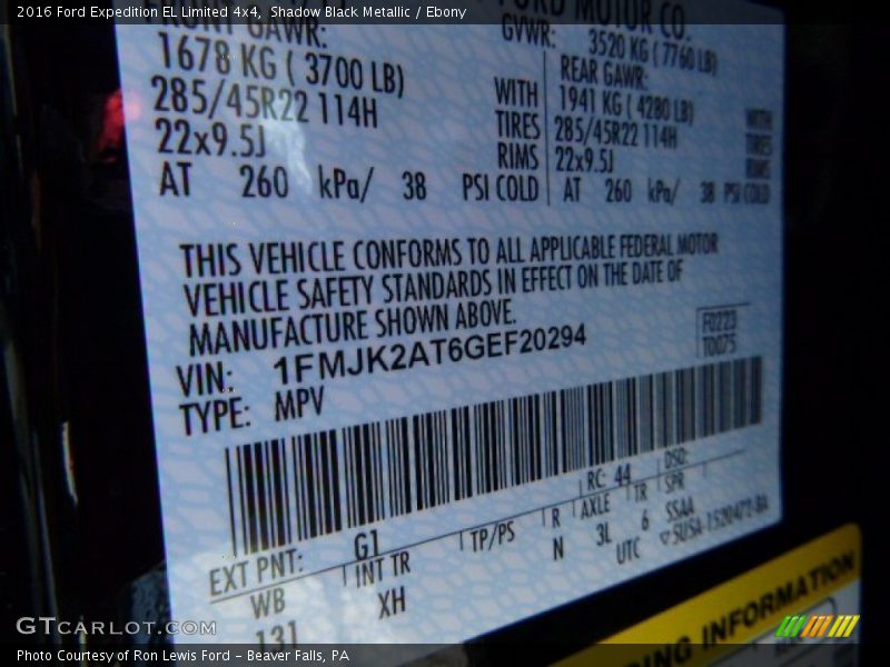 Shadow Black Metallic / Ebony 2016 Ford Expedition EL Limited 4x4