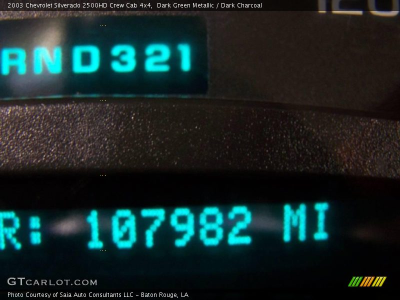 Dark Green Metallic / Dark Charcoal 2003 Chevrolet Silverado 2500HD Crew Cab 4x4