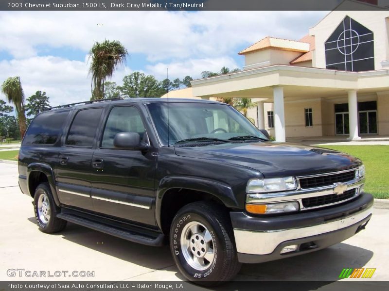 Dark Gray Metallic / Tan/Neutral 2003 Chevrolet Suburban 1500 LS
