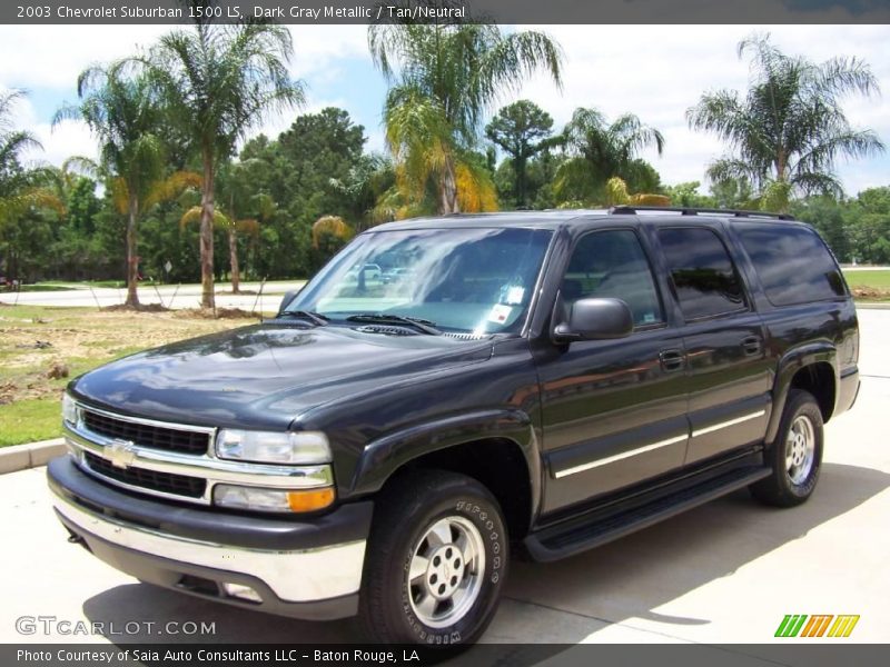 Dark Gray Metallic / Tan/Neutral 2003 Chevrolet Suburban 1500 LS