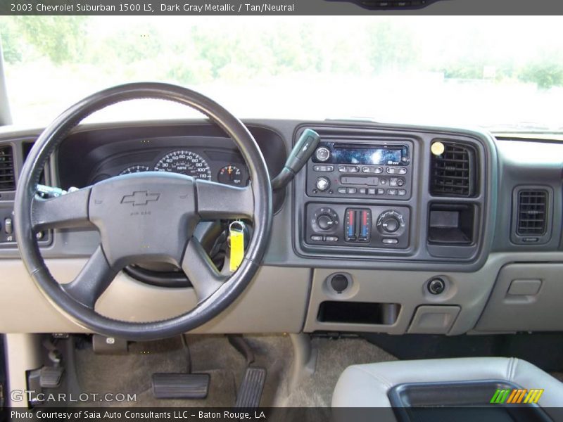 Dark Gray Metallic / Tan/Neutral 2003 Chevrolet Suburban 1500 LS