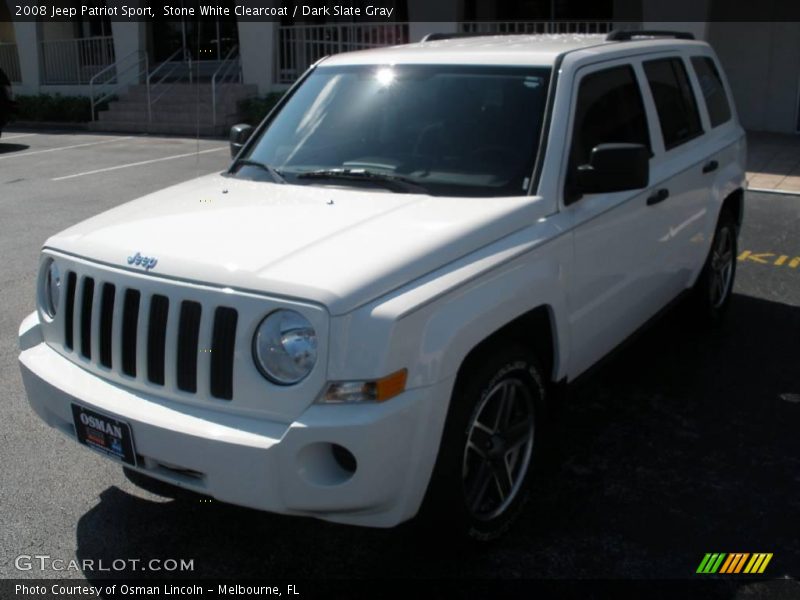 Stone White Clearcoat / Dark Slate Gray 2008 Jeep Patriot Sport