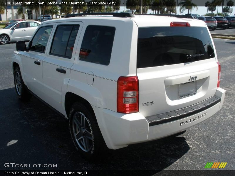 Stone White Clearcoat / Dark Slate Gray 2008 Jeep Patriot Sport