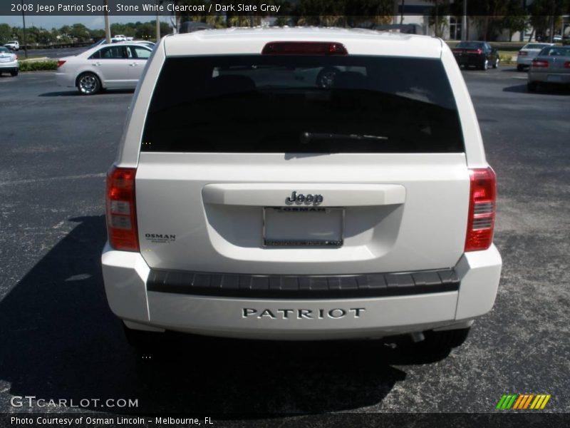 Stone White Clearcoat / Dark Slate Gray 2008 Jeep Patriot Sport