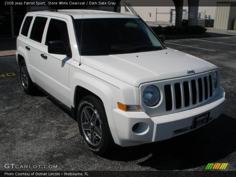 Stone White Clearcoat / Dark Slate Gray 2008 Jeep Patriot Sport