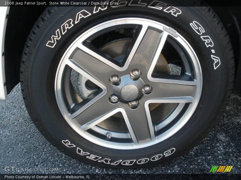 Stone White Clearcoat / Dark Slate Gray 2008 Jeep Patriot Sport