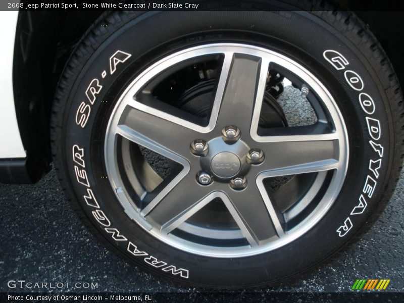 Stone White Clearcoat / Dark Slate Gray 2008 Jeep Patriot Sport