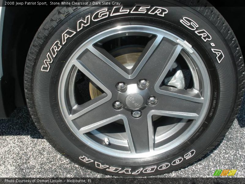 Stone White Clearcoat / Dark Slate Gray 2008 Jeep Patriot Sport