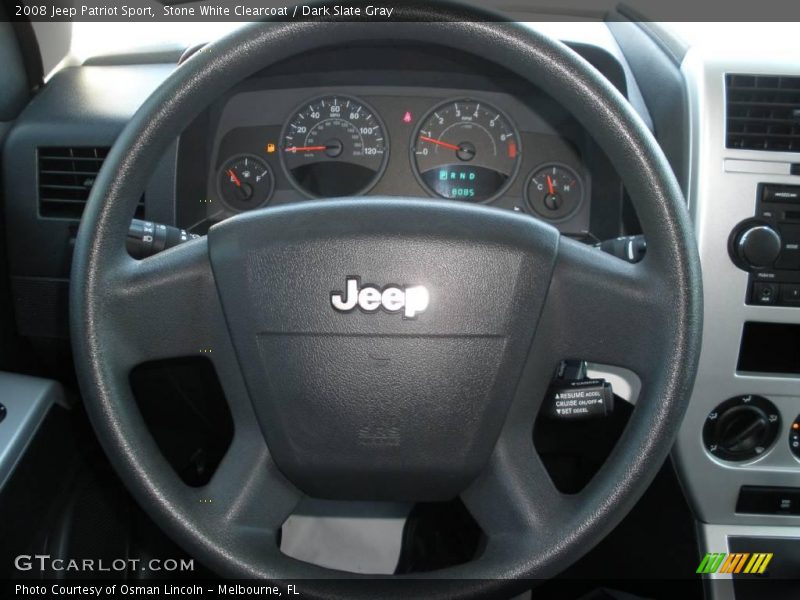 Stone White Clearcoat / Dark Slate Gray 2008 Jeep Patriot Sport