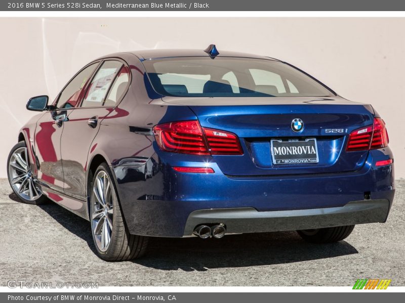 Mediterranean Blue Metallic / Black 2016 BMW 5 Series 528i Sedan