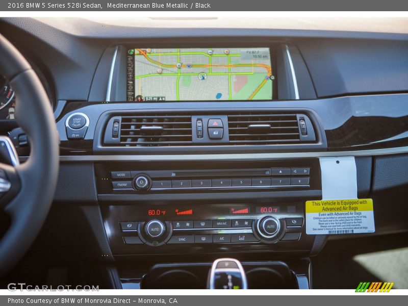 Mediterranean Blue Metallic / Black 2016 BMW 5 Series 528i Sedan