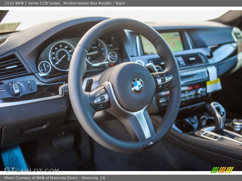 Mediterranean Blue Metallic / Black 2016 BMW 5 Series 528i Sedan