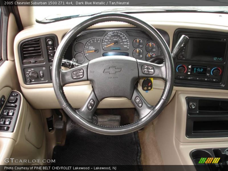 Dark Blue Metallic / Tan/Neutral 2005 Chevrolet Suburban 1500 Z71 4x4