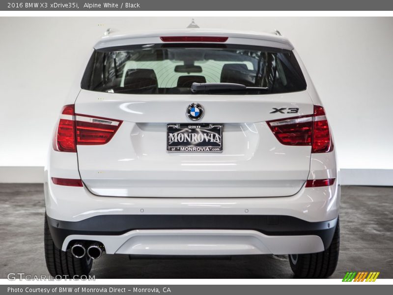 Alpine White / Black 2016 BMW X3 xDrive35i